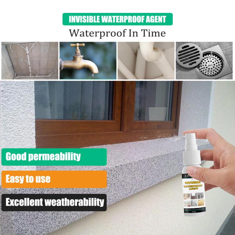 Waterproofing Agent, Bathroom Permeable Nano Transparent Spray Glue Ceramic Tile, External Wall Roof Leakage Waterproof Coating