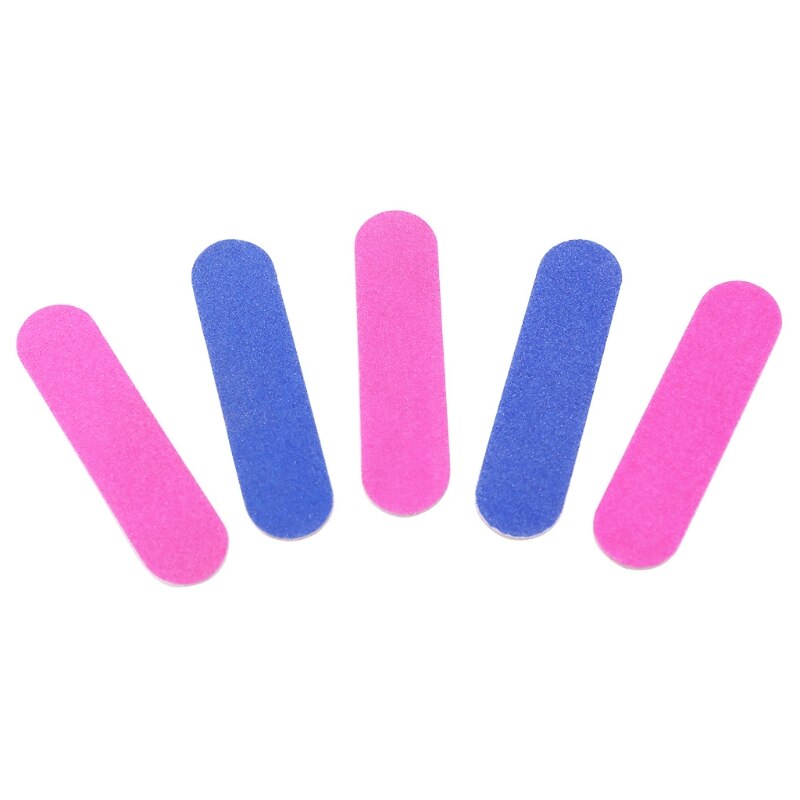 100 stk dobbeltsidede neglefiler engangs neglefil sæt manicure værktøj bærbar pedicure rasp grus mini nail art rejse