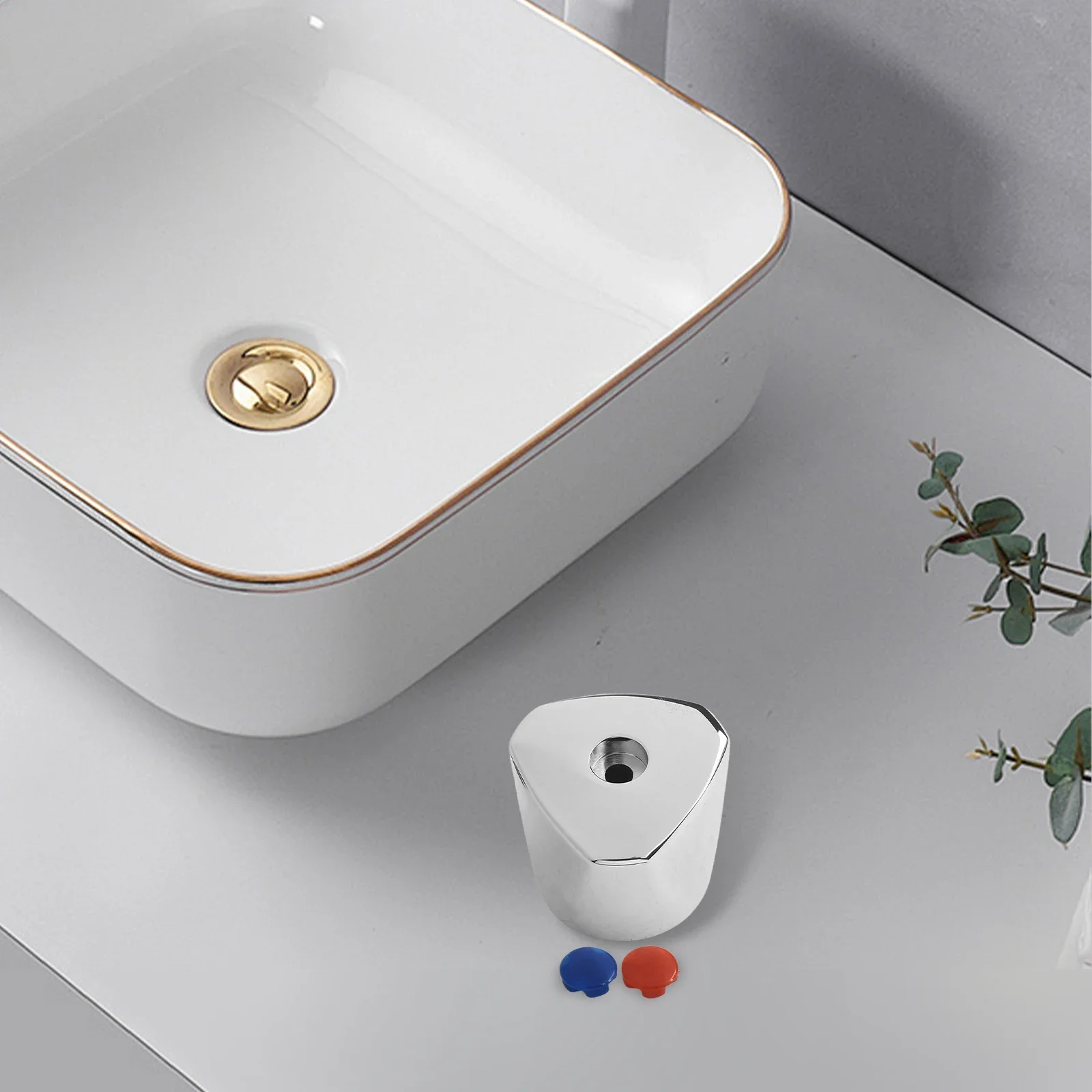 Accessoires Badkameronderdelen Hendel Gootsteenonderdelen Draaigreep Kraangrepen Koud Warm Rood Zilver Veelzijdig gebruik