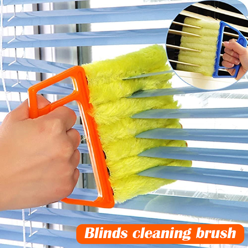 Household Window Blind Cleaning Tools Detachable Shutters Duster Brush with 7 Microfiber Sleeves for Air Conditioner Vent Outlet