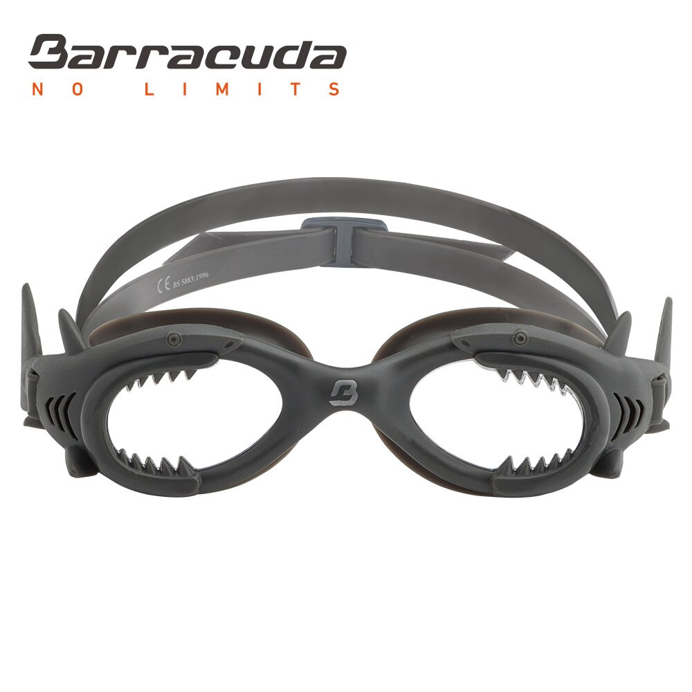 Barracuda børn børn svømningsbriller haj anti-tåge uv beskyttelse vandtæt svømmebriller til drenge piger  #13020 briller: Grå