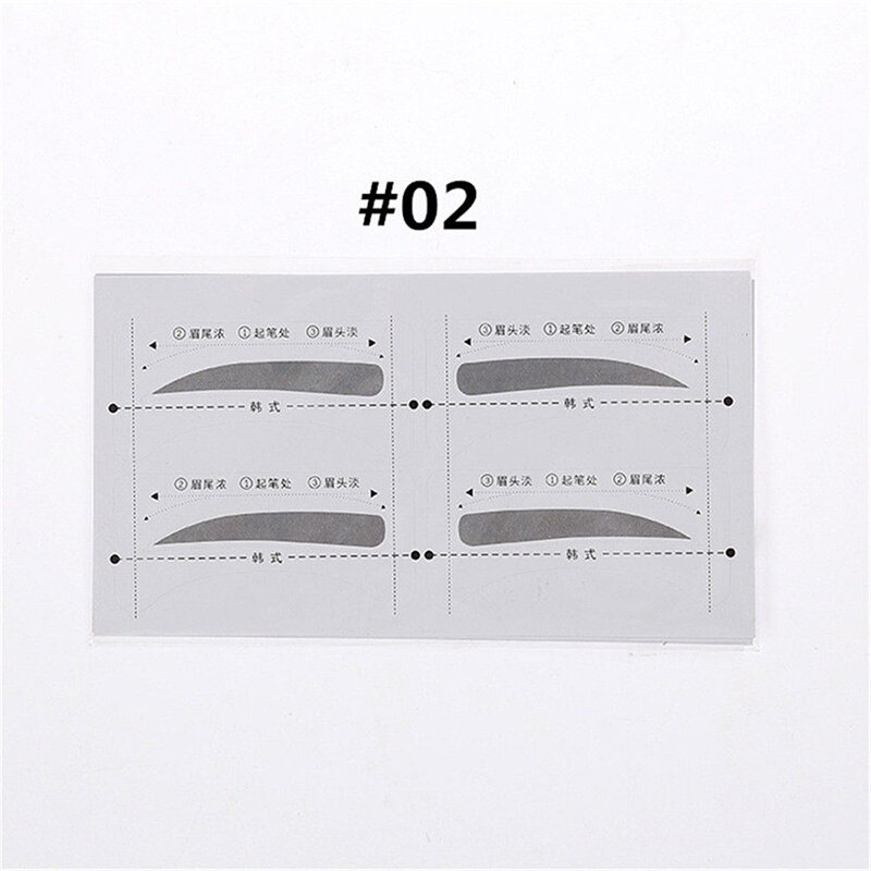 4 stk genanvendelige øjenbryn stencil klistermærker pleje bryn malet model øjenbryn tegning shaper skabelon øjne makeup skønhed: A02