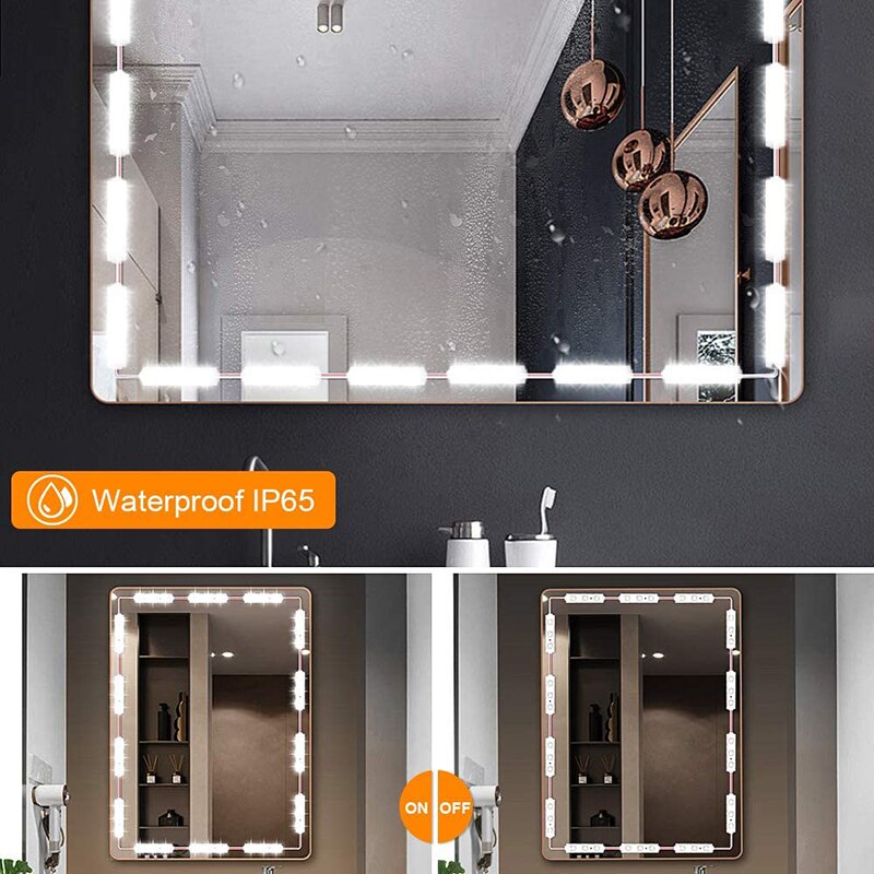 DIY LED Makeup Mirror Light Dimmable 3M 1.5M Dressing Table Mirror Lamp 5730 LED Modules 12V Waterproof Room Stairs Closet Light