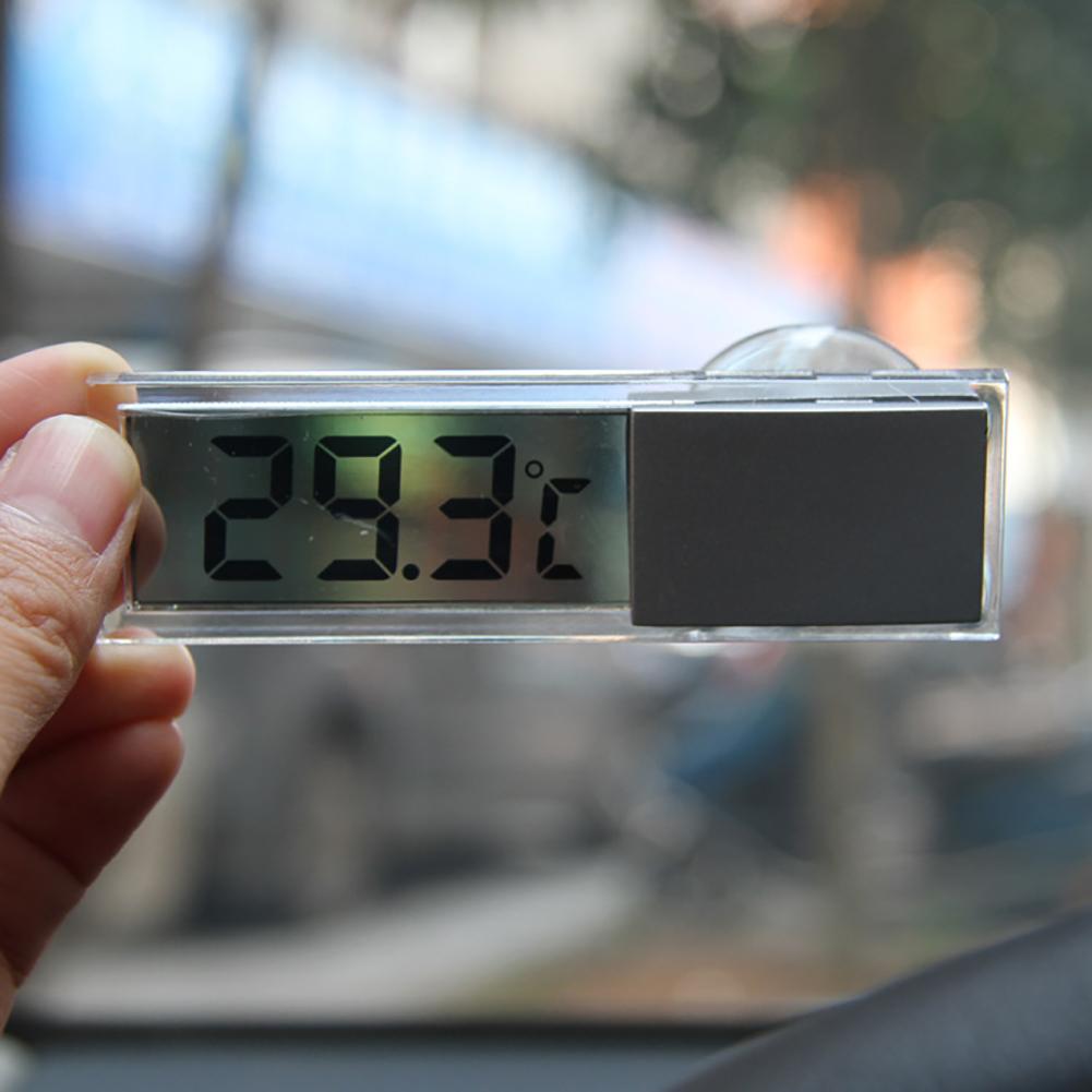 Auto Voertuig Zuignap Elektronische Digitale Transparant Lcd Display Thermometer Auto/Indoor Digitale Thermometer Met Zuignap
