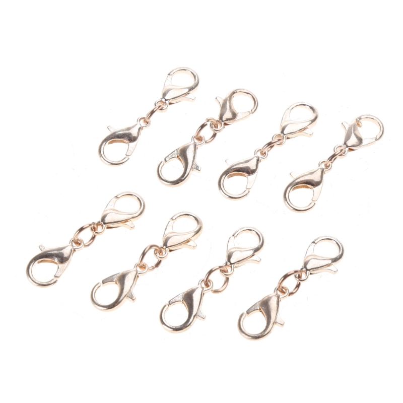 8 Stuks Dubbele Kreeft Sluitingen Ketting Armband Sluiting Connector Dubbele Opening Sieraden Sluitingen Voor Diy Sieraden Maken: green