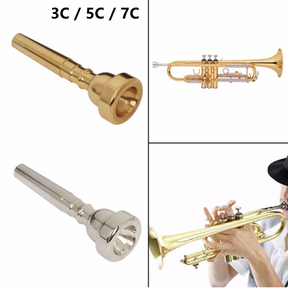 Boquilla de trompeta Meg 3C 5C 7C tamaños para principiantes de Bach, ejercitador de dedos, instrumento Musical, accesorios de trompeta