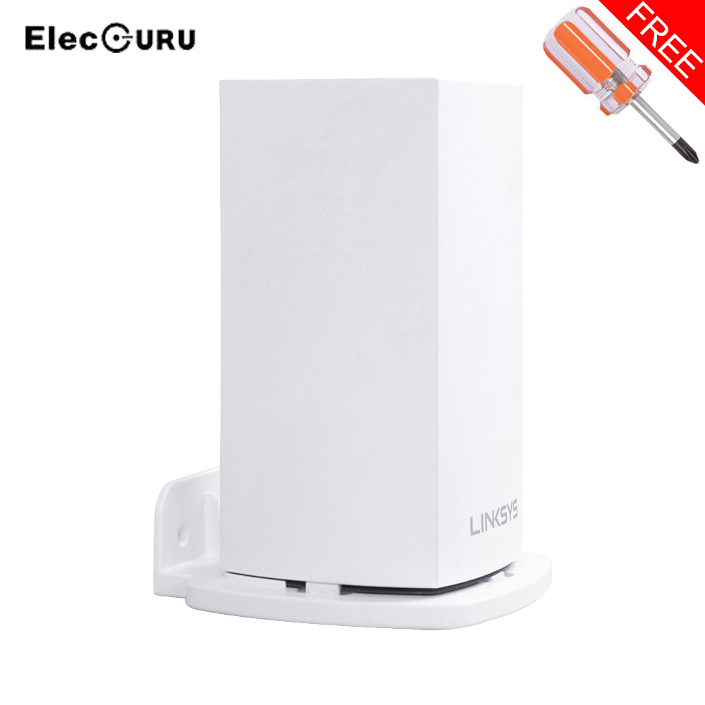 Väggfäste för linksys velop dual-band mesh wifi-system snygg väggmonterad konsol wifi router hylla med skruvmejsel