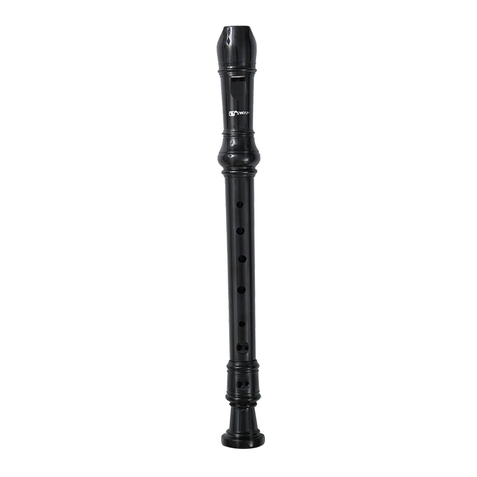 German Style Soprano Recorder with Storage Bag Long Flute Musical Instrument for Music Lovers Musicians Adults Birthday: Black 8 Hole