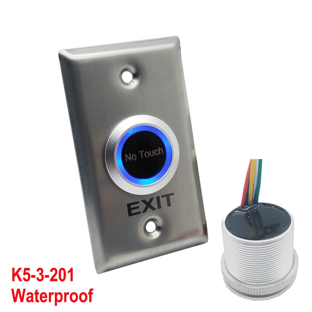 IR Touchless Door Release Switch Contactless No Touch Infrared Exit Button: K5-3-201 86x50x27mm