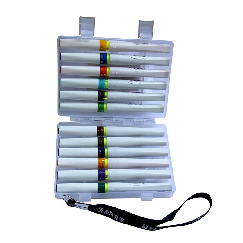 12/24 Kleuren Glitter Borstel Sparkle Shine Marker... Grandado