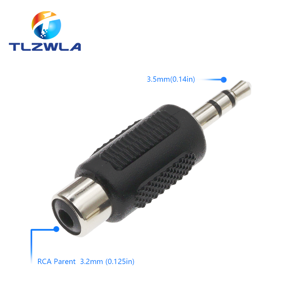 1PCS RCA Female Socket Turn 3.5MM Stereo Plug Audio Adapter 6.3MM Stereo Plug To RCA Socket 2 in 1 Stereo Connector: Lavender