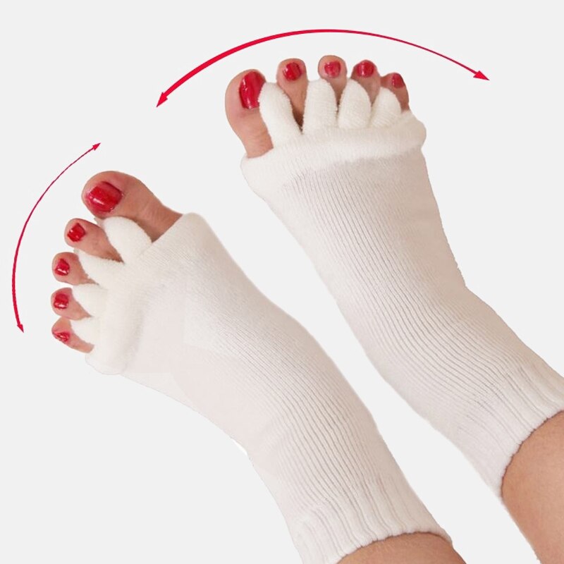 1 par cinco dedos calcetines Ortopédico del Hallux Valgus postura separadores ortopédicos para la corrección de ectropión dedos juanete Corrector