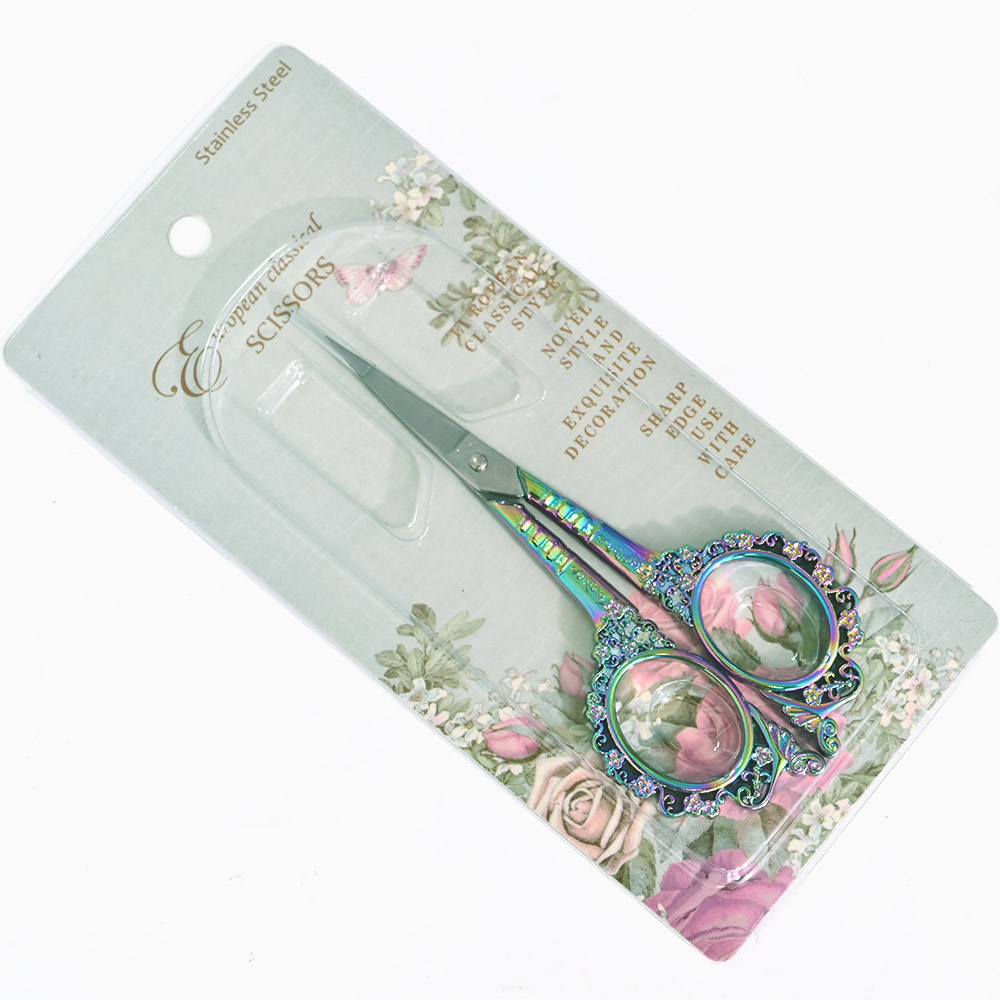 Tijeras para uñas/cutículas de acero inoxidable, cortadoras clásicas de flores de ciruelo, herramienta de manicura, estilo Retro europeo, 1 ud.