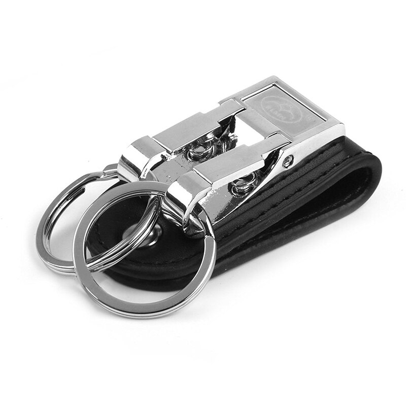 Double Dermis Keychain 2 Loop Book Leather Belt Or Buckle Clip Key Chain Key Ring Holder KeychainTls
