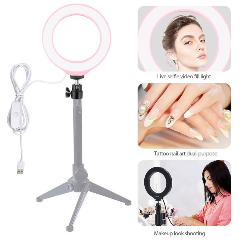 1PC Newewt Hohe Qulity Leichte Und Tragbare PULUZ 4,7 Zoll Volle Licht 12cm USB LED Ring Vlogging Fotografie video Lichter