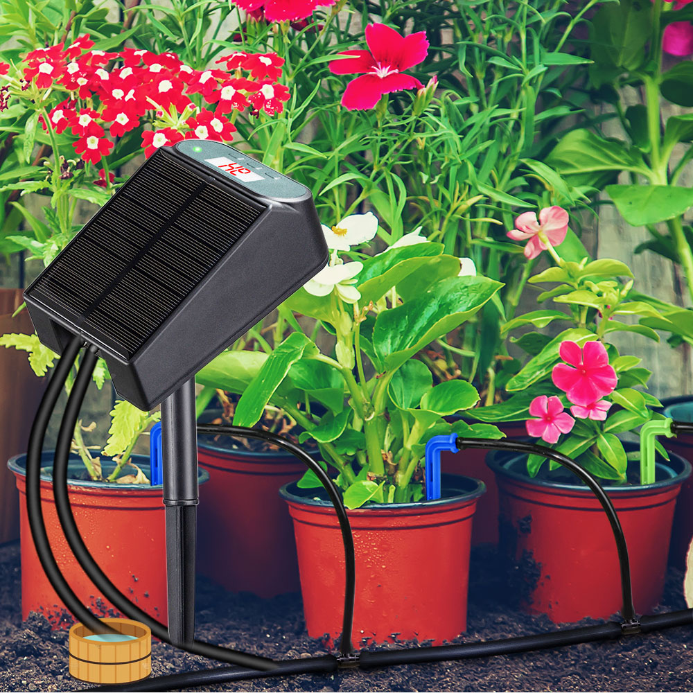 Garten Mini Solar Timer Bewässerungs system Solar betriebenes automatisches Bewässerungs set für Balkon Topfpflanzen Tropf geräte Armaturen