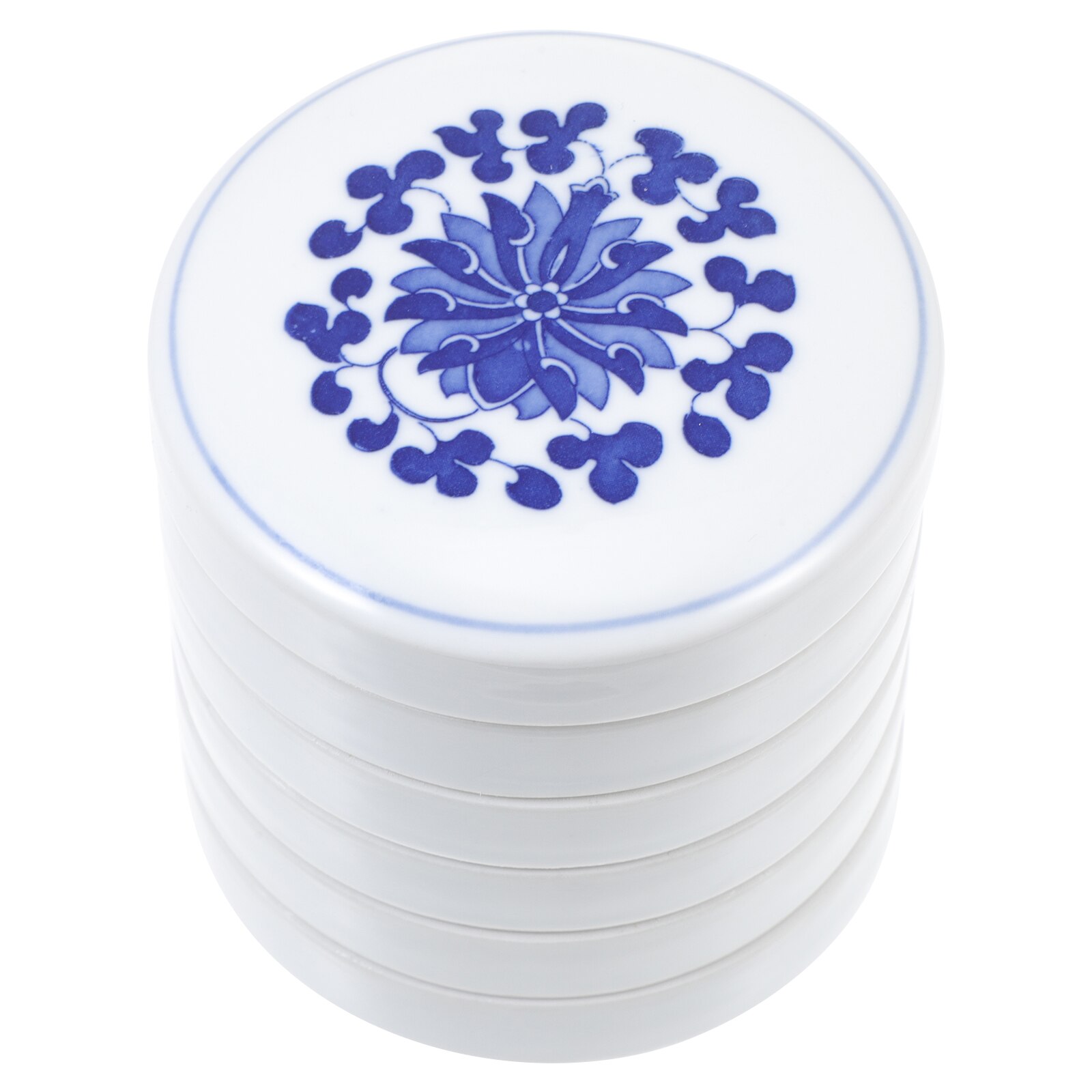 1 Set of Ceramic Plates Ink Dishes Paint Plates Stationery Round Painting Art Trays