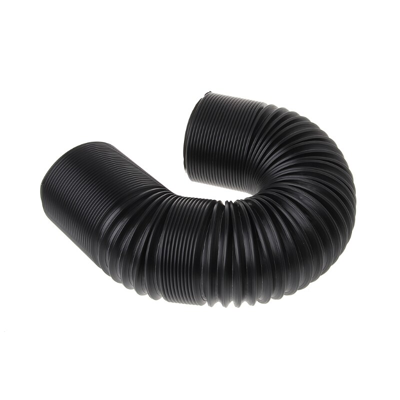 1m 80mm Black Car Air Intake Hose Ducting Feed Pipe Hose Flexible For