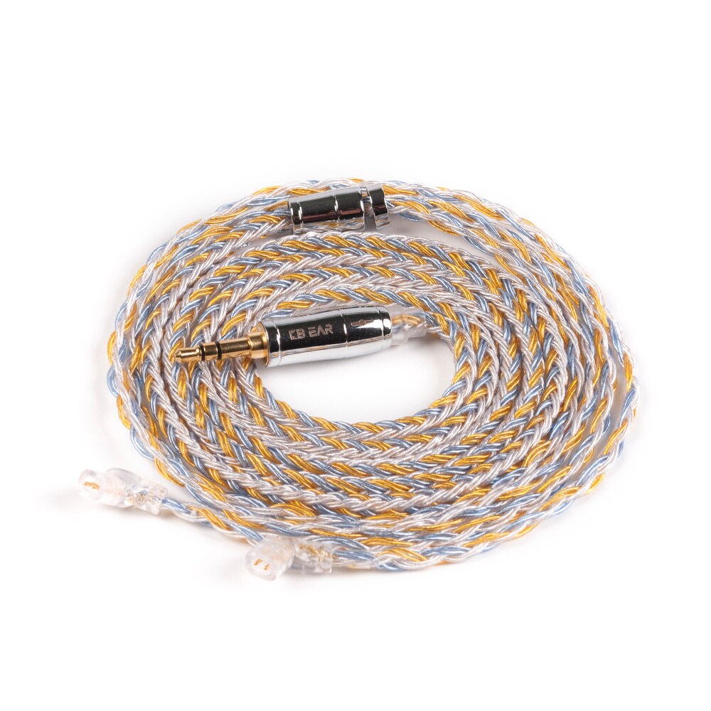 AK KBEAR 16 Core Upgraded Silver Plated Copper Cable 2.5/3.5/4.4MM With MMCX/2pin/QDC TFZ Connector For KZ ZS10 ZSN Pro AS16 ZSX