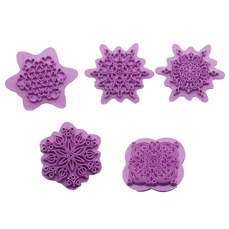 Polymer Clay Tool Embossing Plastic Stamp Mandala/snow/butterfly/flower Pattern Stammping Sheet Pottery Ceramic Texture Tools: 009