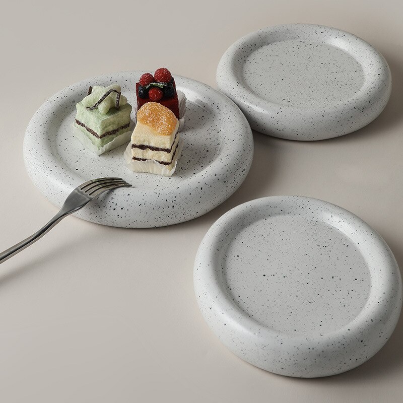 Ins nordisk stil skybakke desktop dessert kage tallerken bøf salat tallerken keramisk hjerte frugt tallerken dekoration