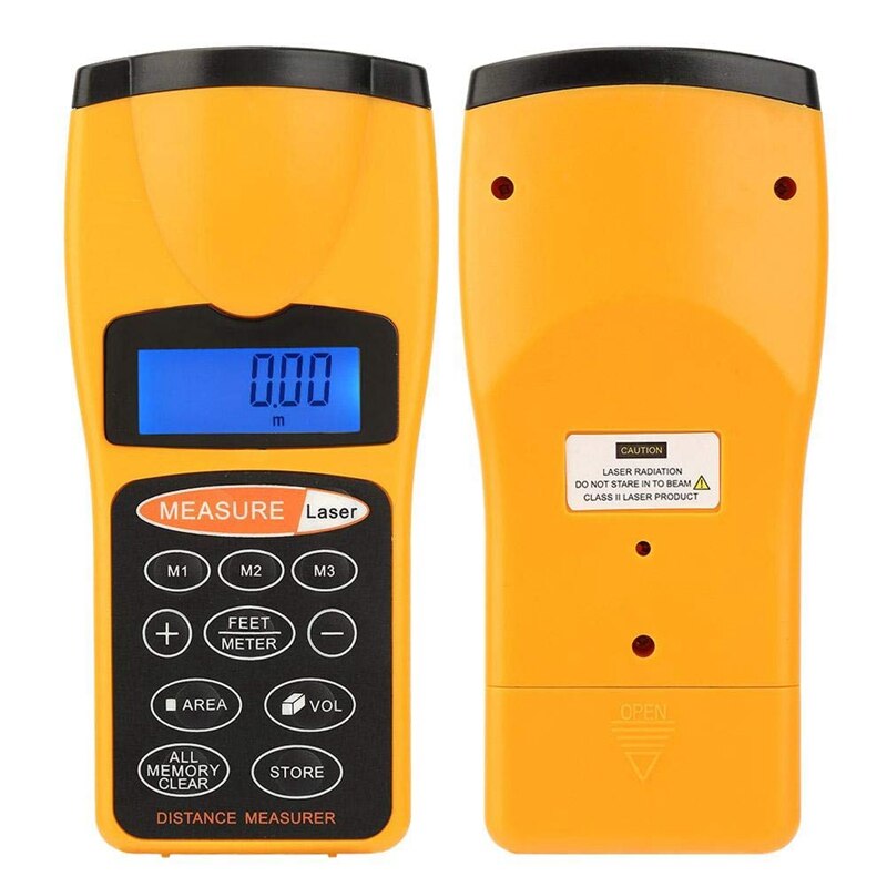 Durable CP-3007 Ultrasonic Distance Measure Designator, Point Rangefinder LCD Night Light Backlight,Distance Measurer