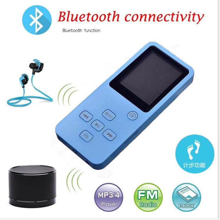 MPLSBO MP4 Bluetooth HiFi 8GB 16G 32GB MP3 MP4 Music Player 1.8" TFT Screen Support Pedo Meter E-book FM Radio Voice Recorder