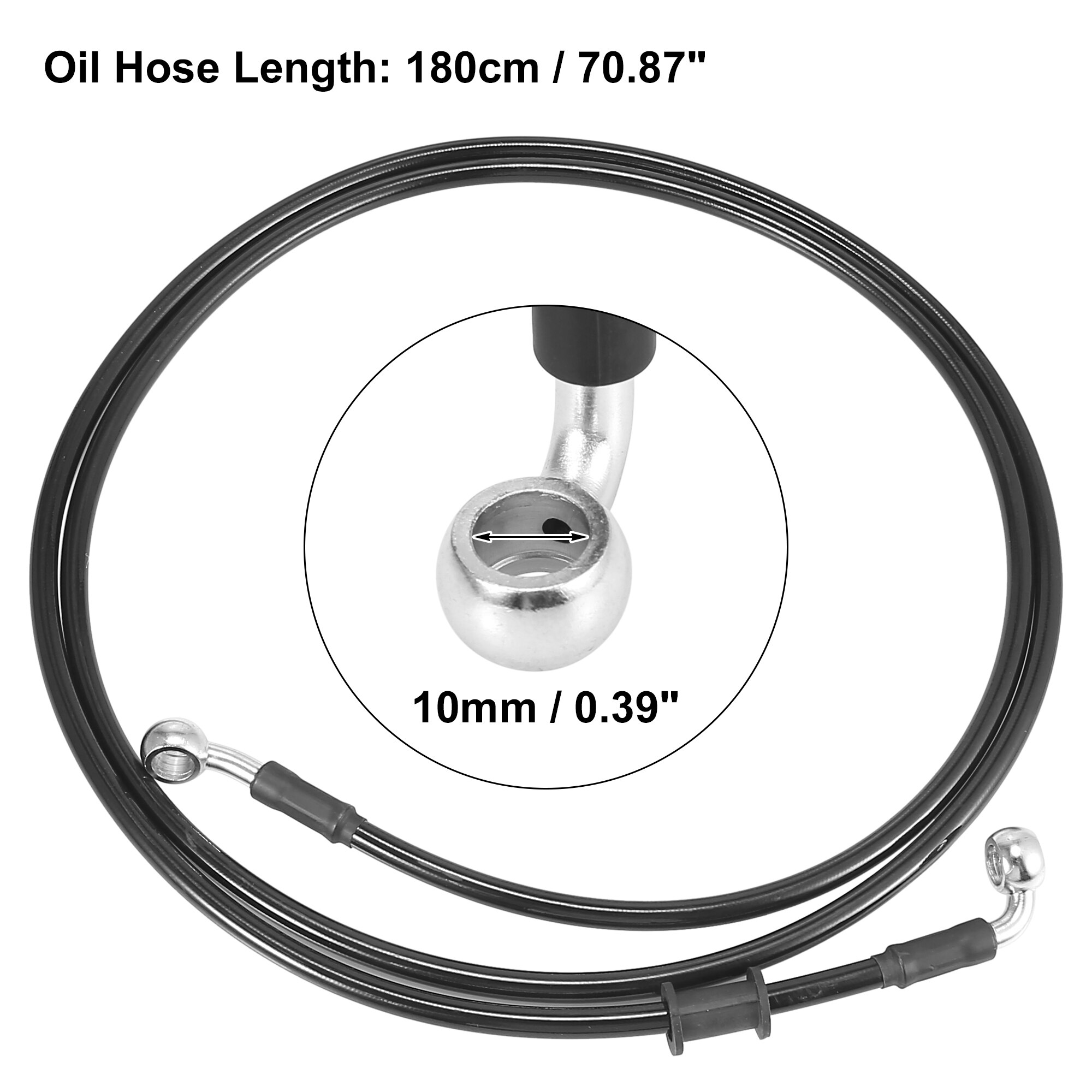 Motoforti-Tubo de manguera de aceite para embrague de freno de motocicleta, manguera trenzada de acero inoxidable, reforzada, hidráulica, Universal, 40cm: 180cm