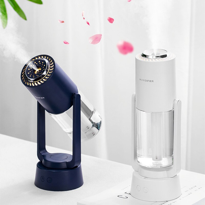 Auto-Rotate Draadloze Magic Shadow Luchtbevochtiger Usb Mist Spuiten Projector Lamp Ultrasone Cool Mist Maker Geurverspreider Voor Thuis