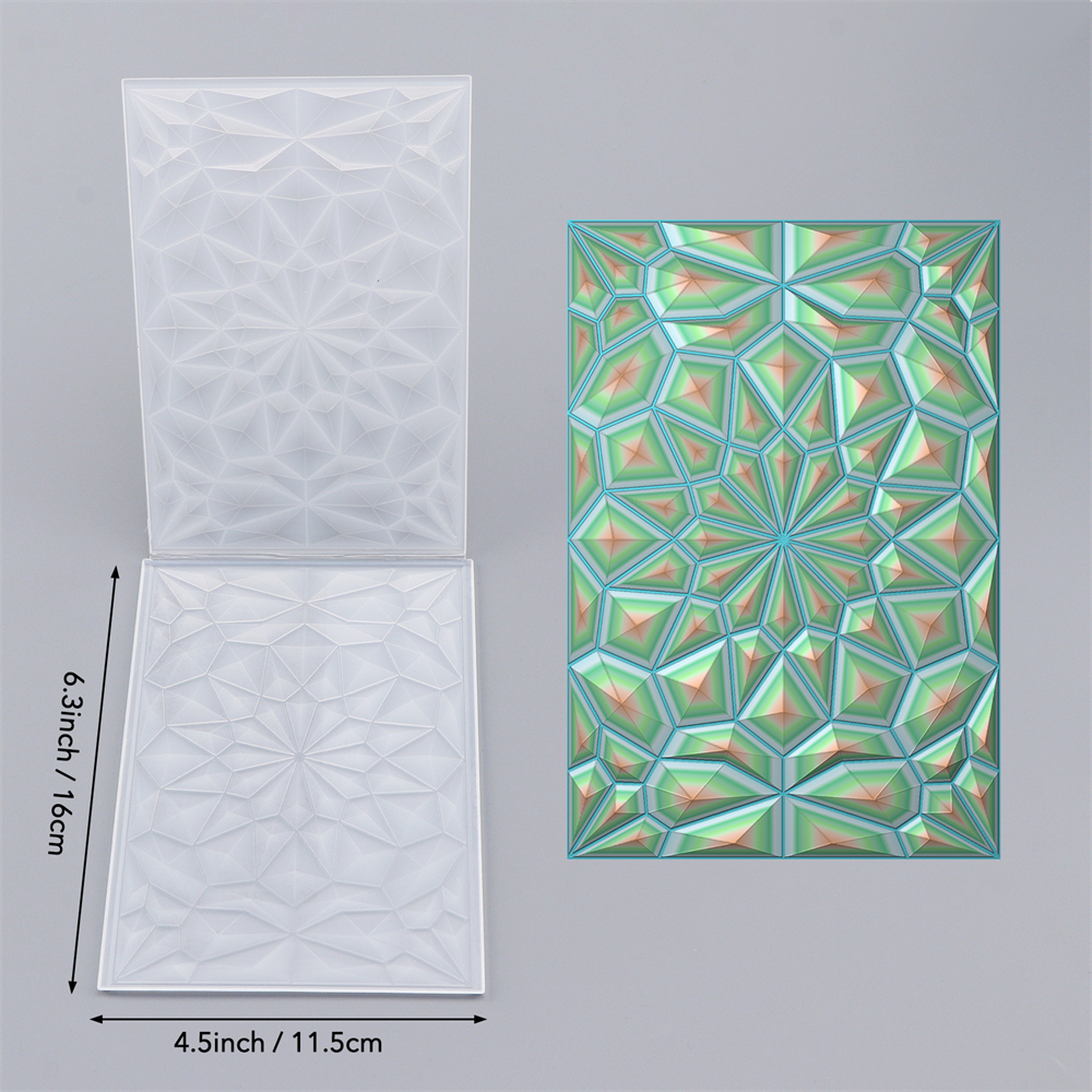 Plantillas de patrones de fondo de carpeta en relieve 3D de tulipanes y flores para hacer tarjetas de álbum de recortes DIY: Azul oscuro