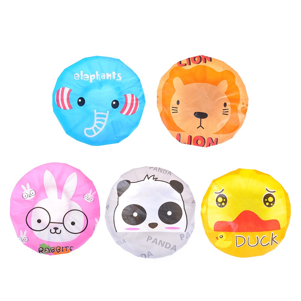 Een stuk schattige douchekap satijnen waterdichte cartoon pvc badmuts mooie praktische douchekap voor kinderen kinderen baby