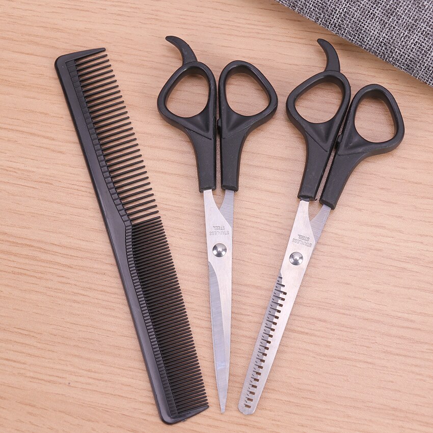 1 Set Corte De Cabelo Desbaste de Cabeleireiro Tesouras Tesoura De Corte de Cabelo Barbeiro Profissional Conjunto Styling Ferramenta Pente Cabeleireiro
