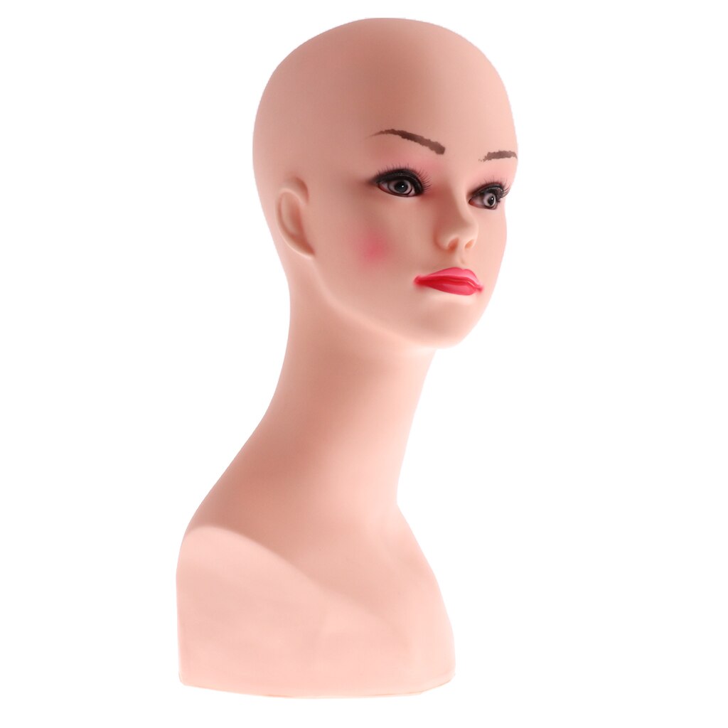 15'' Free Standing Stable Female Plastic Mannequin Manikin Head Model Wigs Hair Glasses Necklace Scalf Headset Display