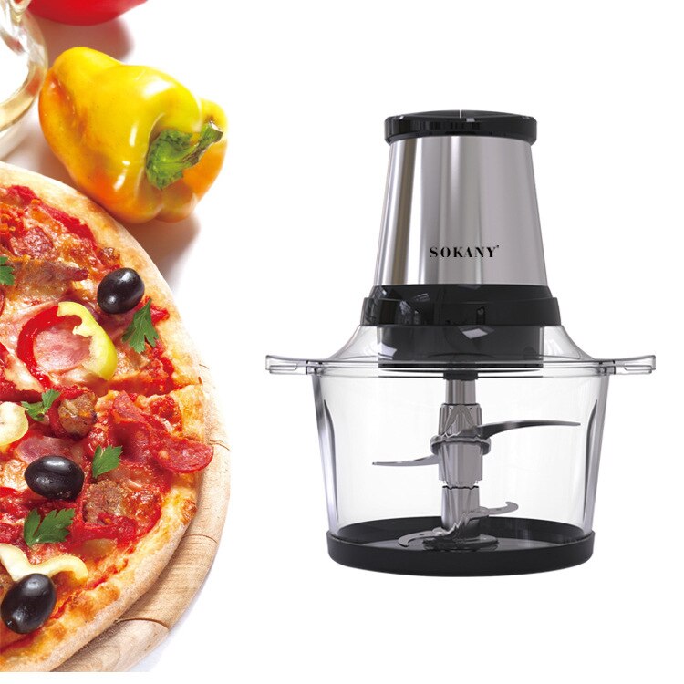 600W 3L Household Small Electric Meat Grinder 2 Speeds Stainless Steel Electric Chopper Automatic Mincing Machine Food Processor