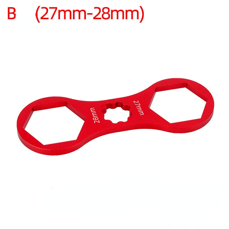 Aluminium Fahrrad Gabel Reparatur Werkzeug für SR Suntour XCR/XCT/XCM/RST MTB Fahrrad Gabel Deckel Schlüssel Demontage Werkzeug Fahrrad Werkzeug: B-rot