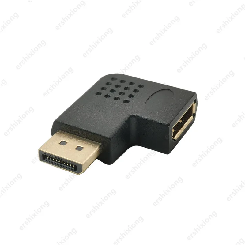 90 Graden Hoek Displayport 1.2 Converter Up Down Displayport Adapter Links Rechts Schuine Dp Adapter 4K/60Hz 2K/144Hz Passeren Door: WHITE