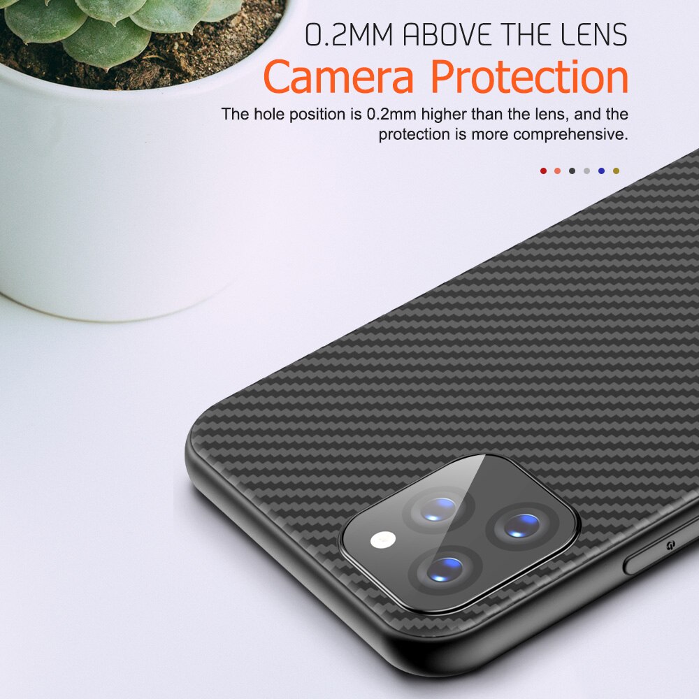 Antiskid frame Phone Case For iPhone 6 6S 7 8 Plus 5s 11 Pro XS Max X XR SE Carbon Fiber Soft Shockproof Back Cover capinha