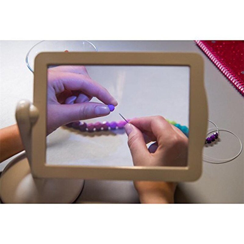 Rotatable Led Magnifier Screen the Old Reading Helper Magnifying Glass White Self Stand Rotate Reading Magnifier with Light