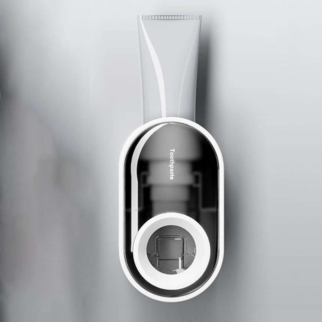 Wall Mount Toothpaste Squeezer Toothpaste Rack Space Saving Toothpaste Tool Automatic for Washroom Bathroom Home Accessory: white