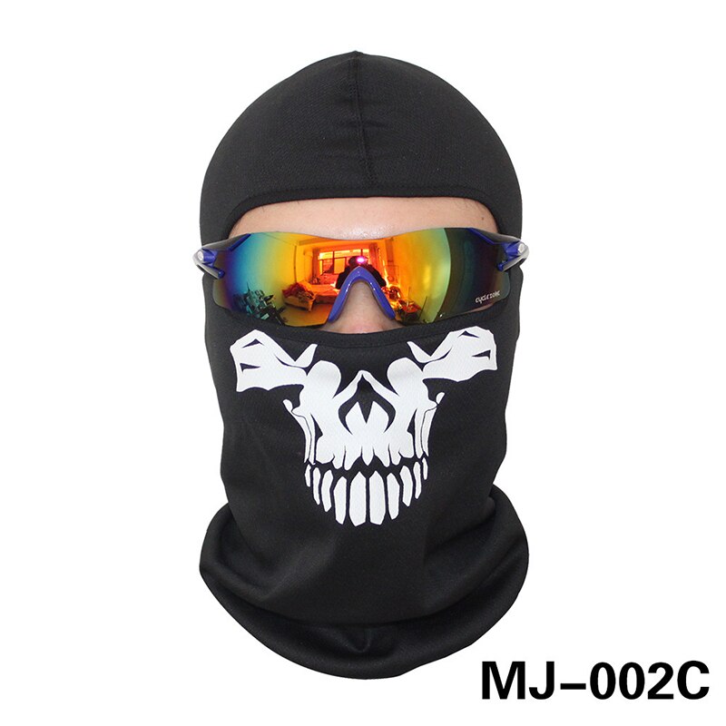 Motorcycle full face mask halloween ski balaclava skull mask neck warm for Suzuki TL1000R SV1000S GSXR1300 GSF1200 GSF1250: MJ-002C
