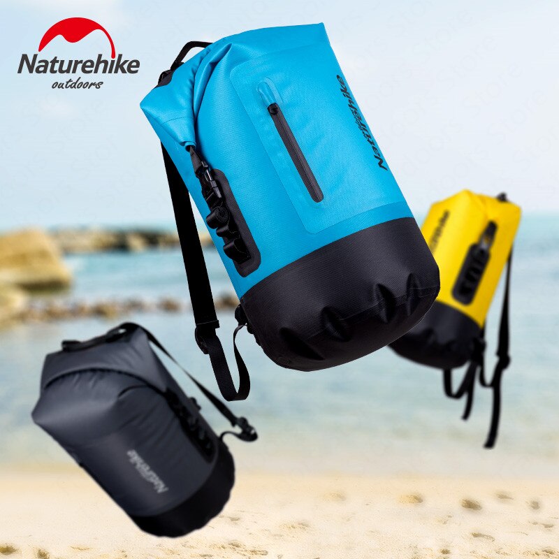Naturehike-bolsa impermeable, bolsa seca, bolsa de natación, bolsa impermeable con separación en seco y húmedo, bolsa portátil de gran capacidad para nadar