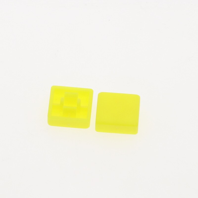 50pcs A14 Short Feet Square Switch Button Cap Match 12*12*7.3 Switch use: Yellow
