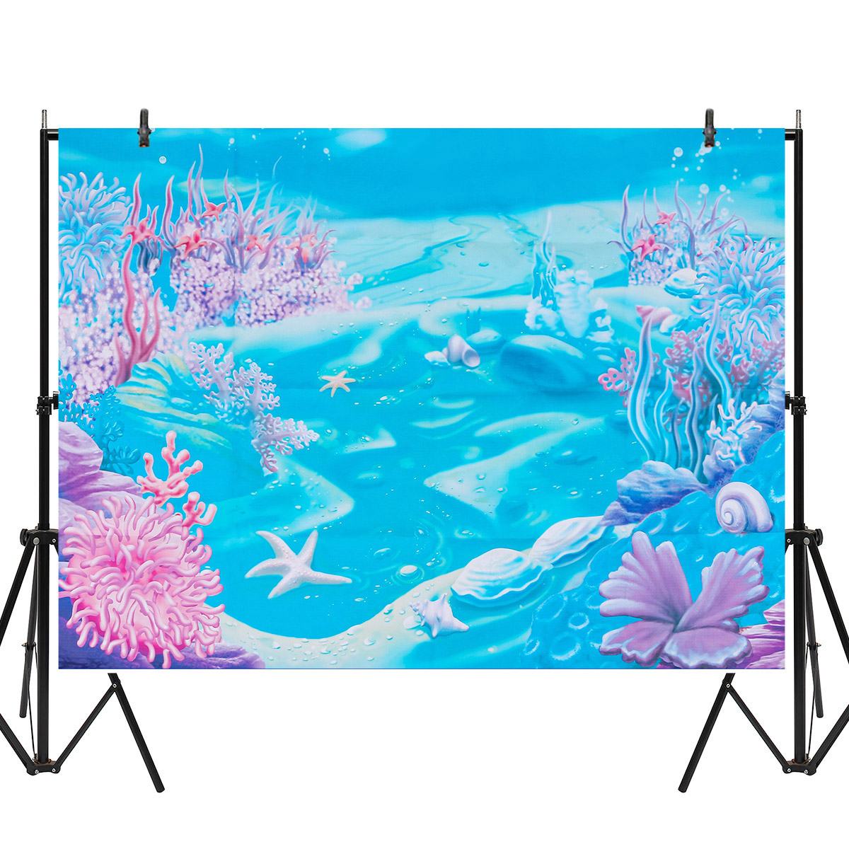 Photography Backdrop Mermaid Scales Glare Birthday Banner Photo Studio Booth Background Newborn Baby Shower Photocall