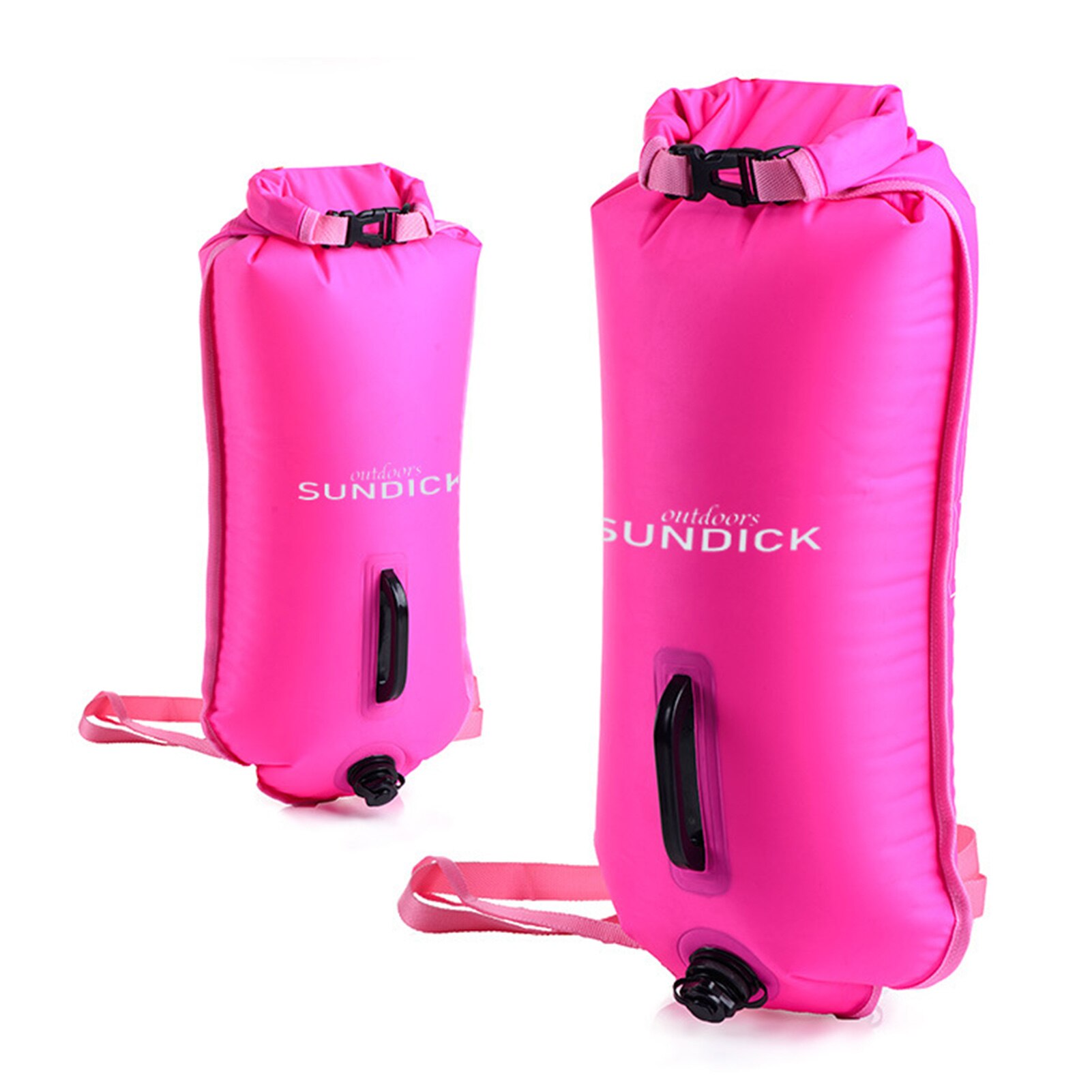 Schwimmen Boje &Ampere; Packsack Für Schwimmer Drei-schicht Doppel-airbag Wasserdichte Lagerung Tasche Für draussen Schwimmen Strand Schnorcheln Rafting