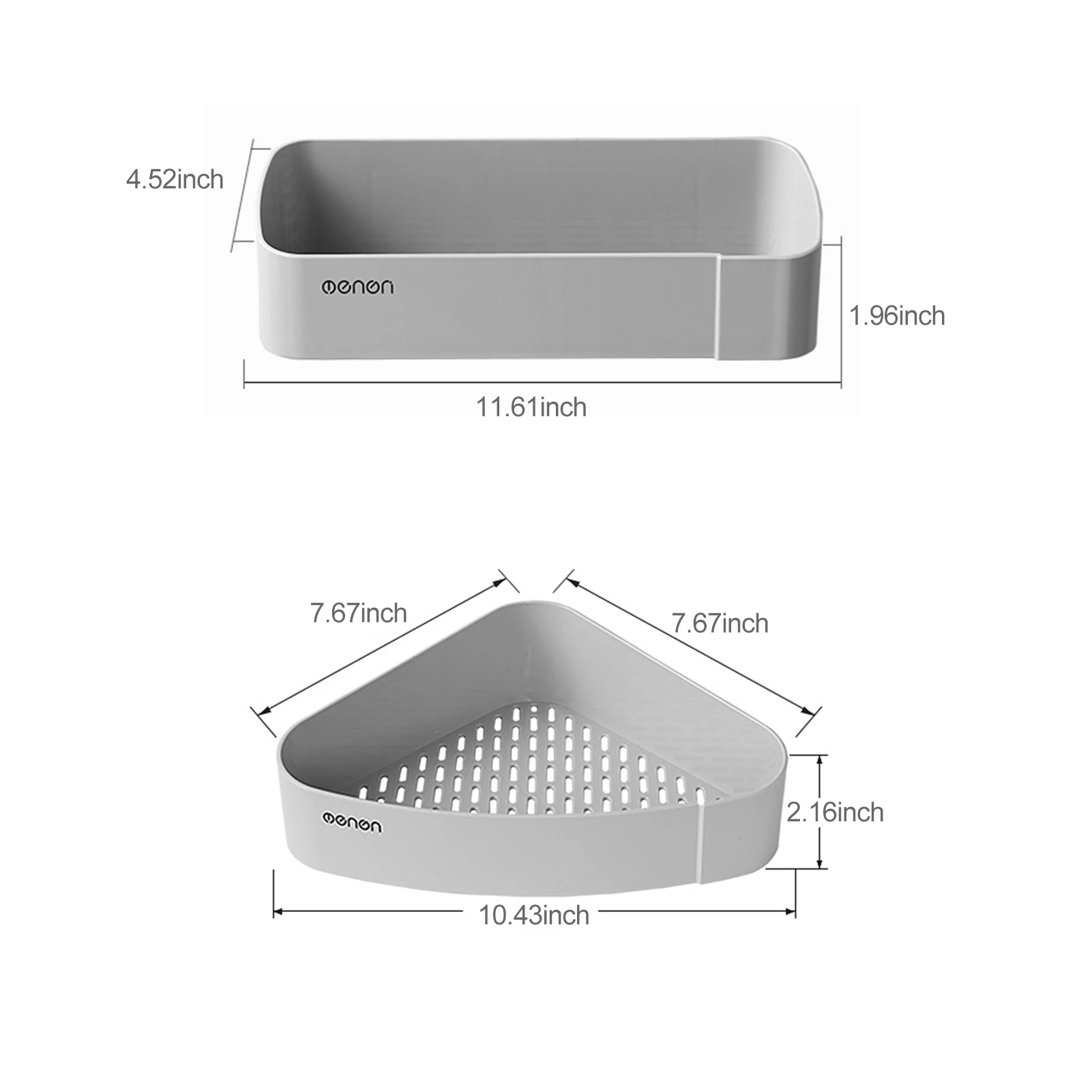 Wall-Mounted Triangular Storage Rack Toilet Double Detachable Storage Shelves Strong Load-Bearing Household Bathroom Accessories