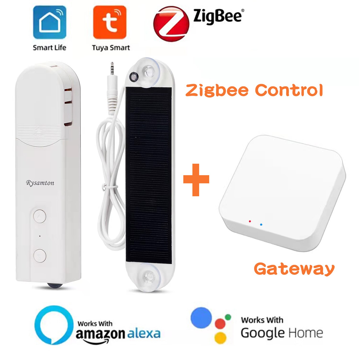 Tuya zigbee inteligente diy motorizado persianas de rolo drive motor controle remoto voz sombra trabalho do motor com alexa/google casa