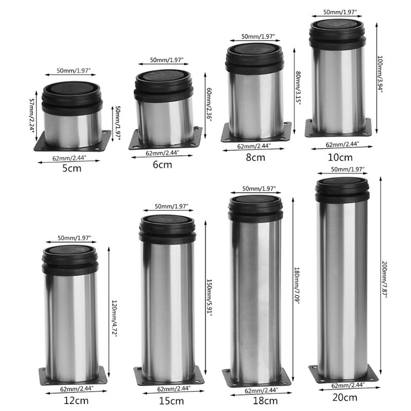 Stainless Steel Adjustable Table Support Feet For Furniture Cabinet Sofa Chairs