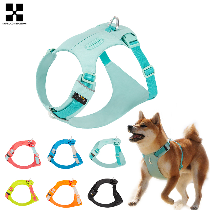 Harnas voor huisdieren Geen trek Nylon Reflecterend hondenzakharnas Verstelbaar Comfortabele bediening Training Wandelen puppy Hondenaccessoires