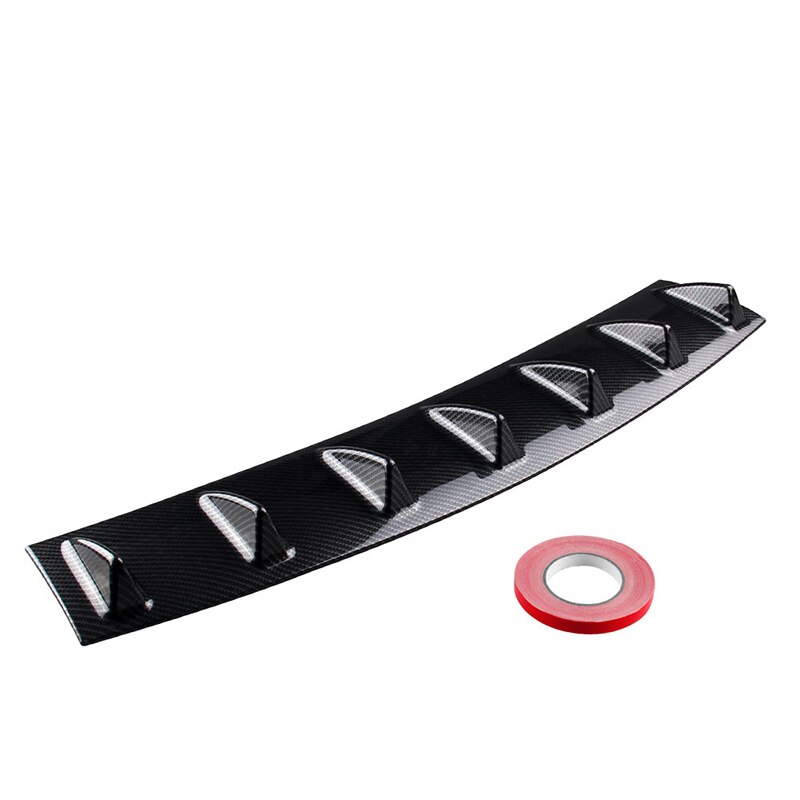 Auto Hintere Stoßstange Lippe Diffusor Flosse Glanz Schwarz ABS Diffusor Flosse Hai für BMW 330e M235i Kompakte 520d 518d 428i 530d 130i: cabon fiber 7 Flosse