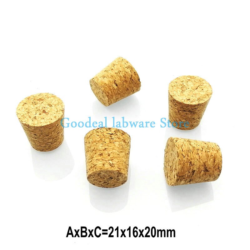 100pcs Top DIA 7.5mm to 30mm Wooden Cork Lab Test Tube Stopper Kettle Pudding Bottle Cork Cap Burette Tube Wood plug